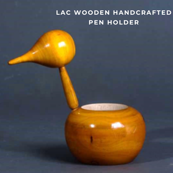 Lac wooden Handcrafted Pen Holder